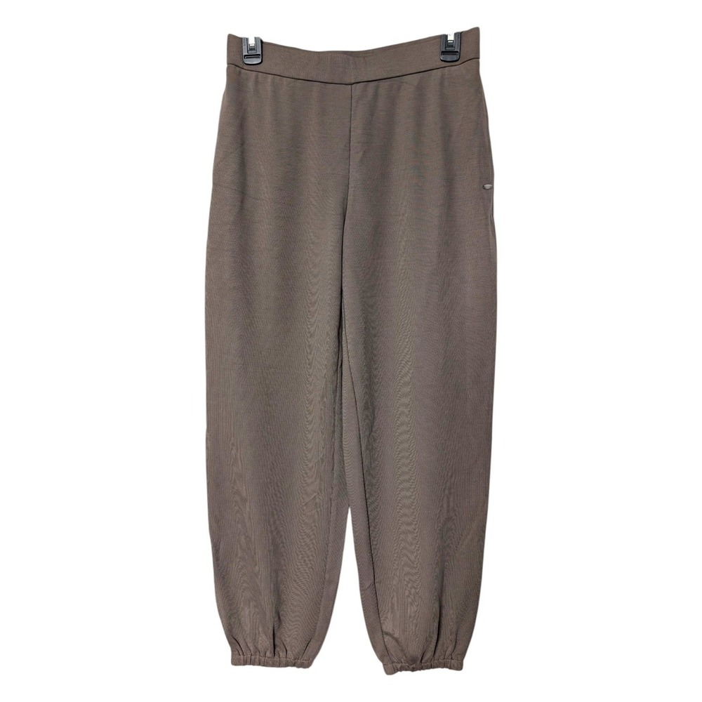 OGL Move Tencel Lyocell Joggers Taupe Brown Elastic Waist Pull On Travel Pants S